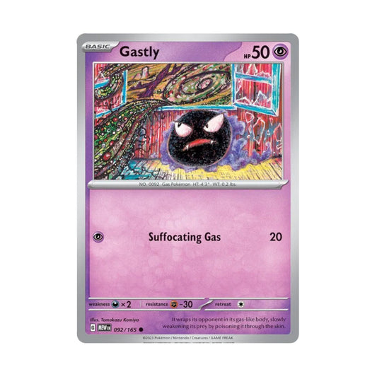 Pokemon 151 - 92/165 Gastly Rev Holo