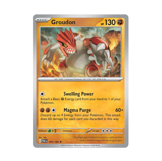 Paradox Rift - 093/182 Groudon Rev Holo Rare