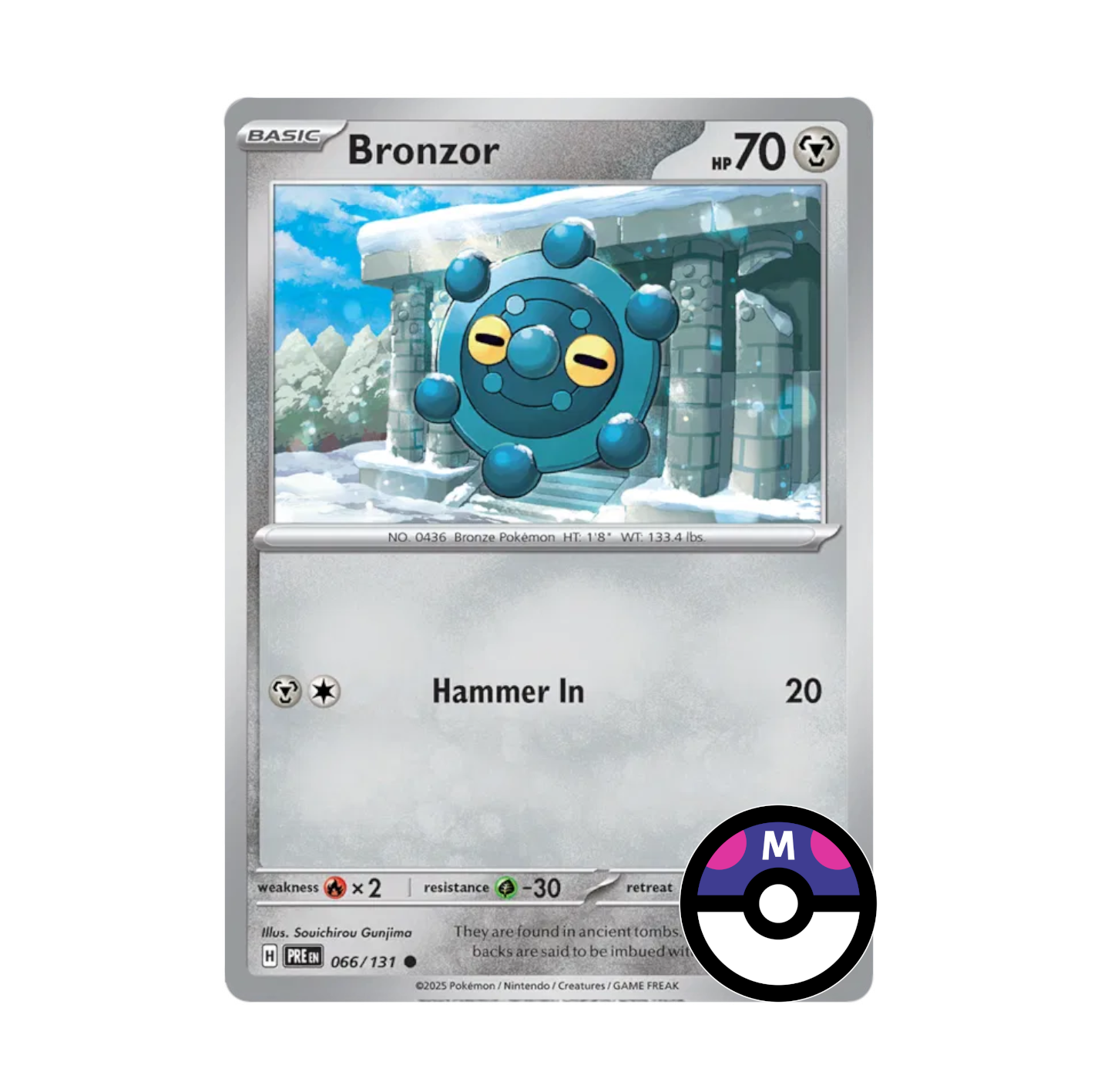 Prismatic Evolutions - 66/131 - Bronzor - MASTERBALL HOLO