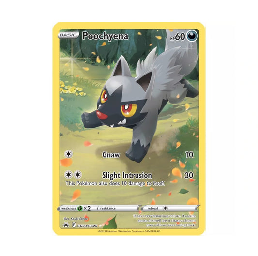 Crown Zenith GG33/GG70 Poochyena - Galarian Gallery - M/NM