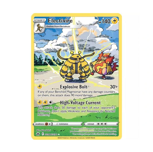 Crown Zenith GG08/GG70 Electivire - Galarian Gallery - M/NM