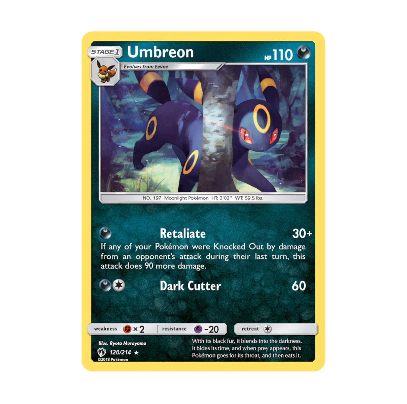 Sun and Moon 120/214 Umbreon Regular Rare