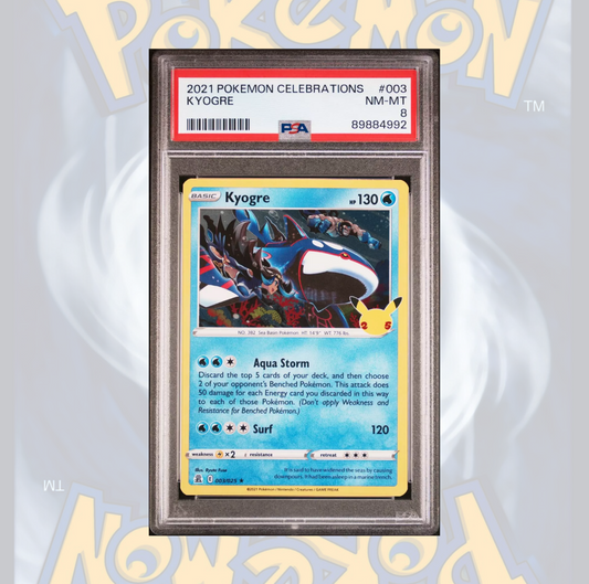 Celebrations  - 03/25 - Kyogre - PSA 8 - NM-MT