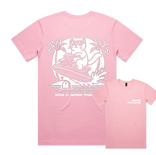 Dead Cat Gang // Good Thanks Pink T shirt // Pre Order!