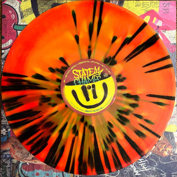 State Champs – Kings of the New Age -  Neon Pink & Neon Yellow A/B w/ Black Splatter