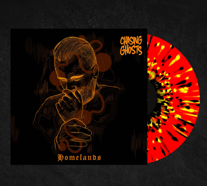 Chasing Ghosts - Homelands EP - Red w/ Yellow and Black Splatter