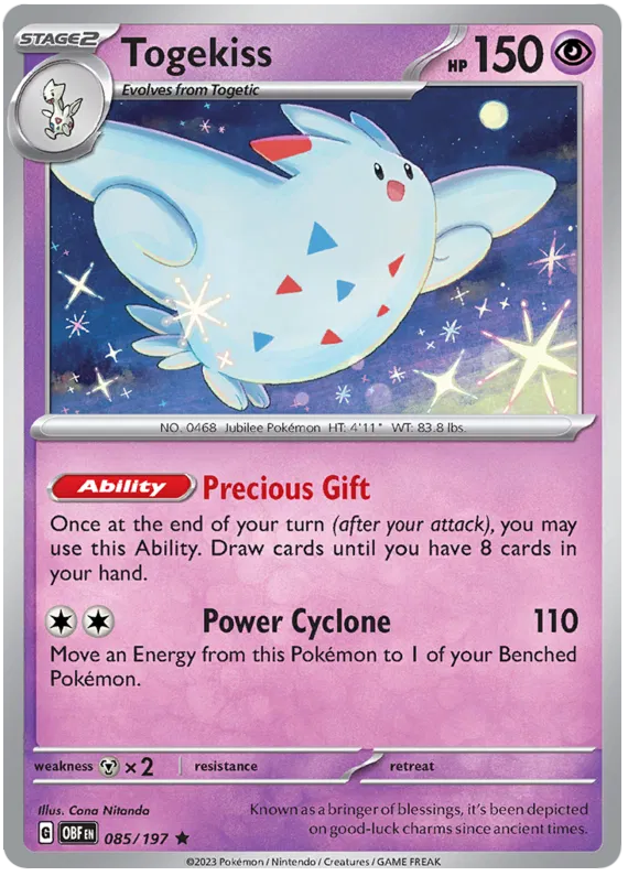 Obsidian Flames - 085/197 Togekiss Holo Rare