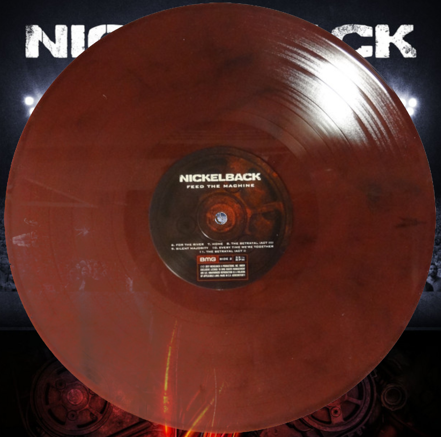 Nickelback – Feed The Machine - Red and Black Marble