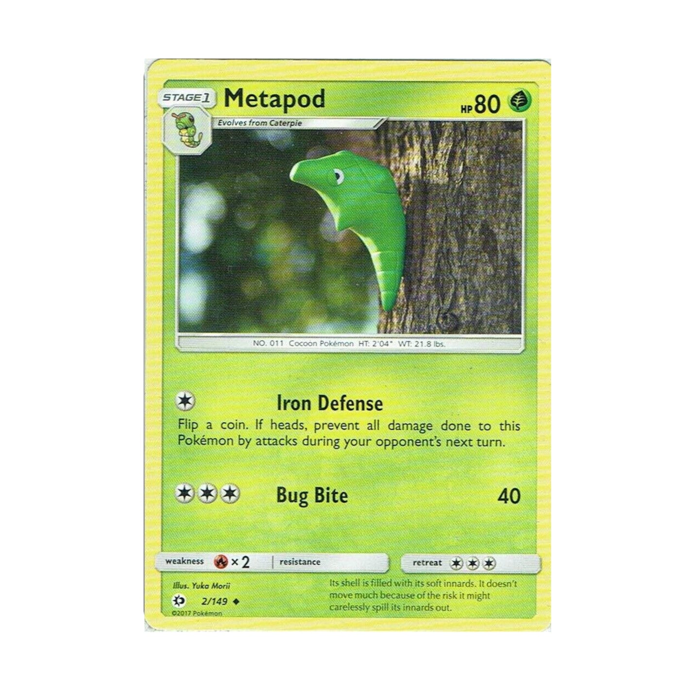 Sun and Moon 02/149 Metapod common