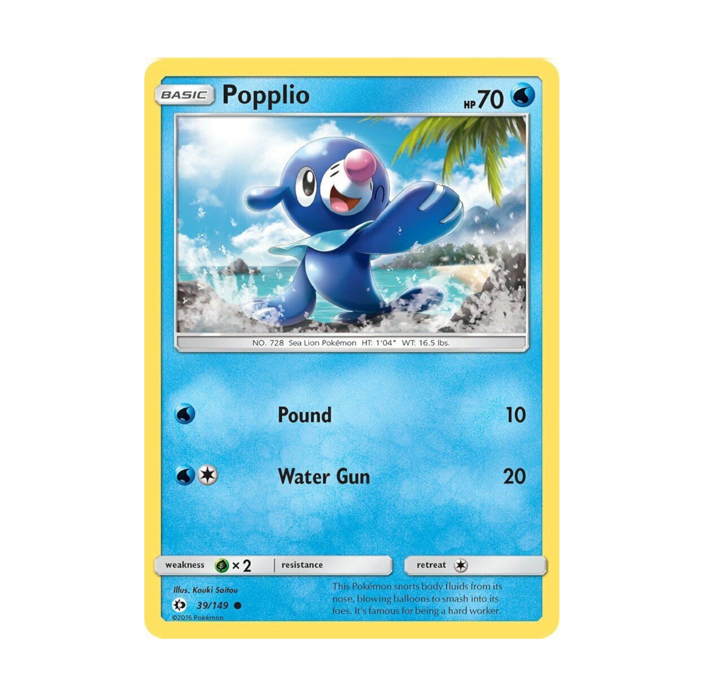 Sun and Moon 039/149 Popplio Common