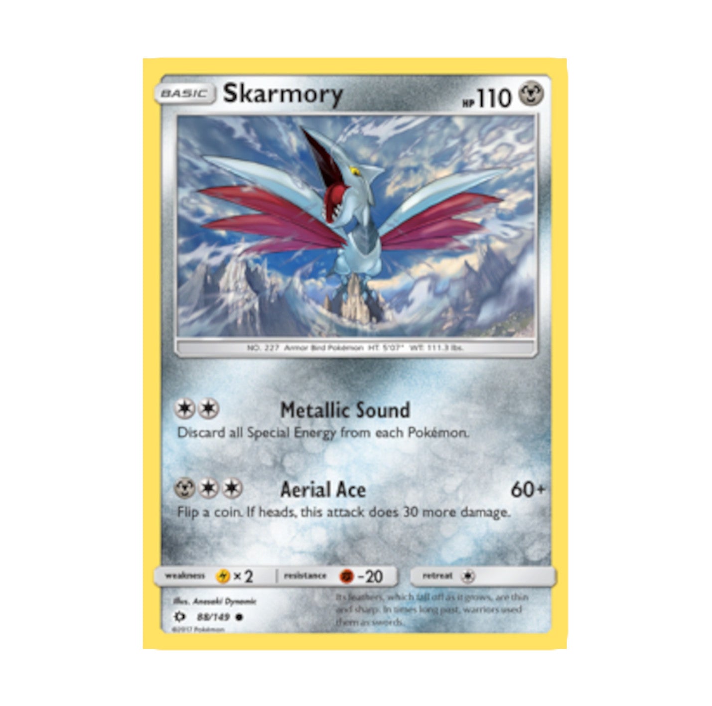 Sun and Moon 088/149 Skarmory Common