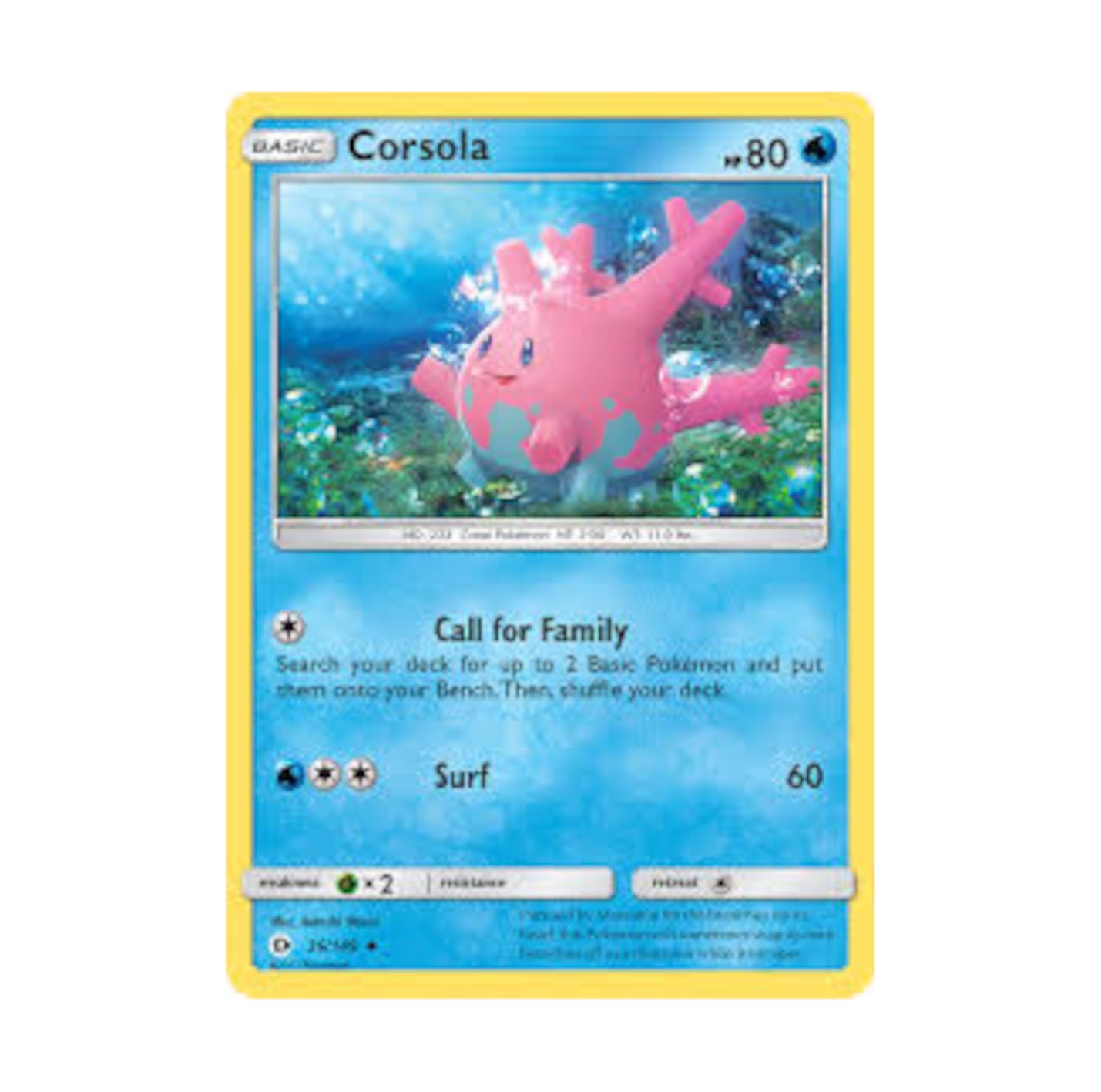 Sun and Moon 036/149 Corsola Common