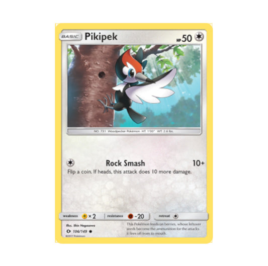 Sun and Moon 106/149 Pikipek Common