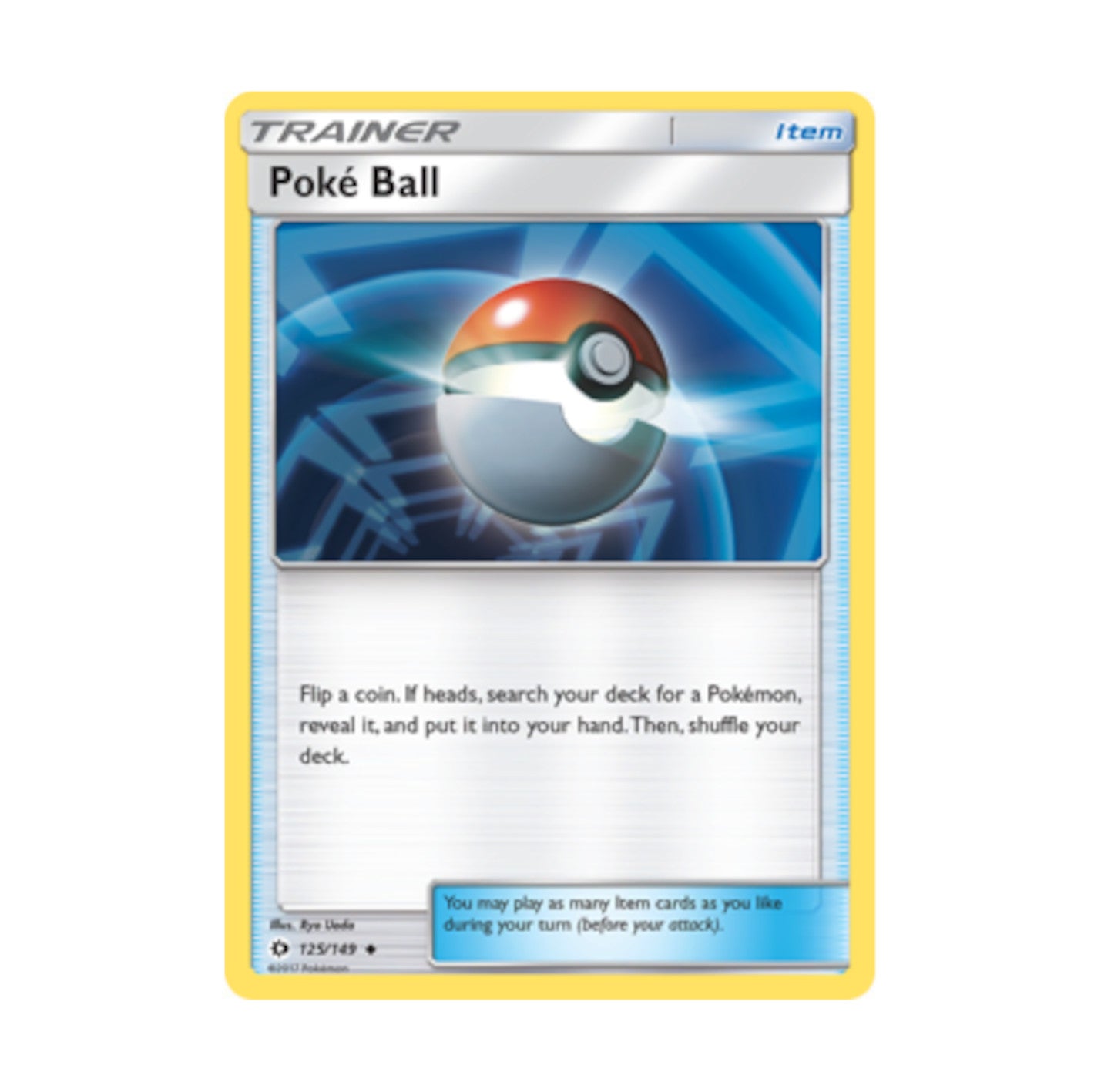 Sun and Moon 125/149 Pokeball Common