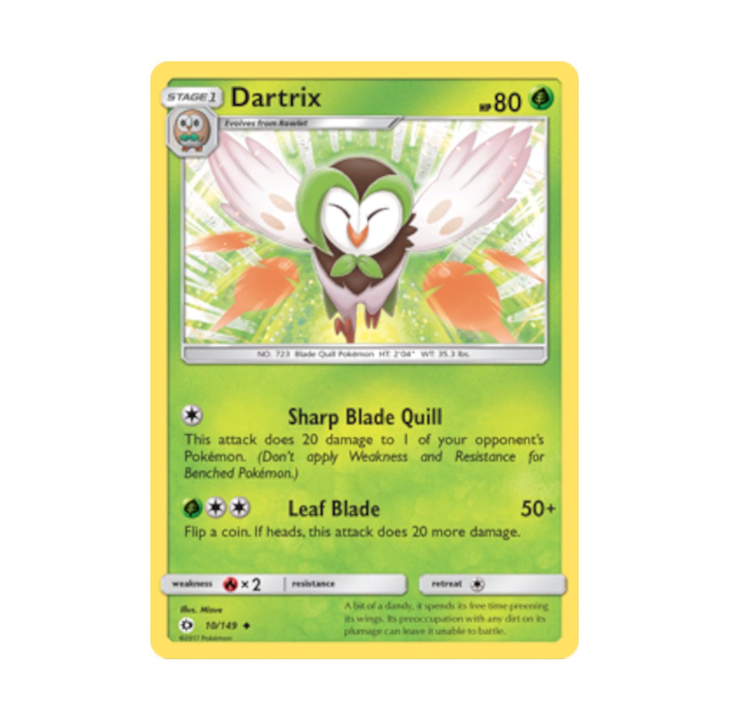 Sun and Moon 010/149 Dartrix Common