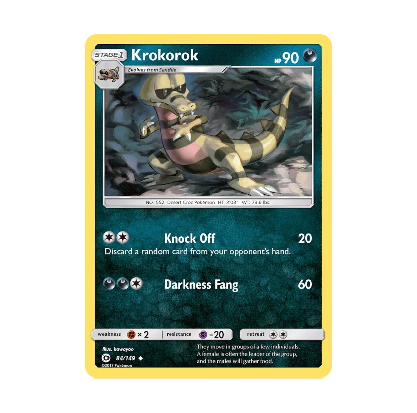 Sun and Moon 084/149 Krokorok Common