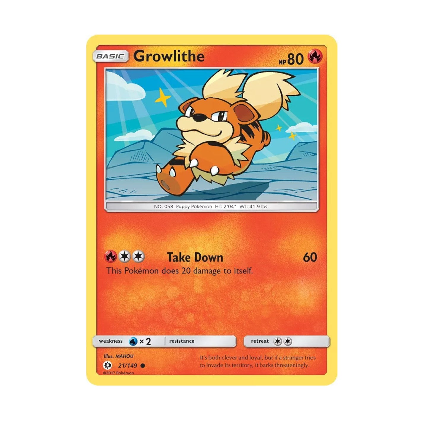 Sun and Moon 021/149 Growlithe Common