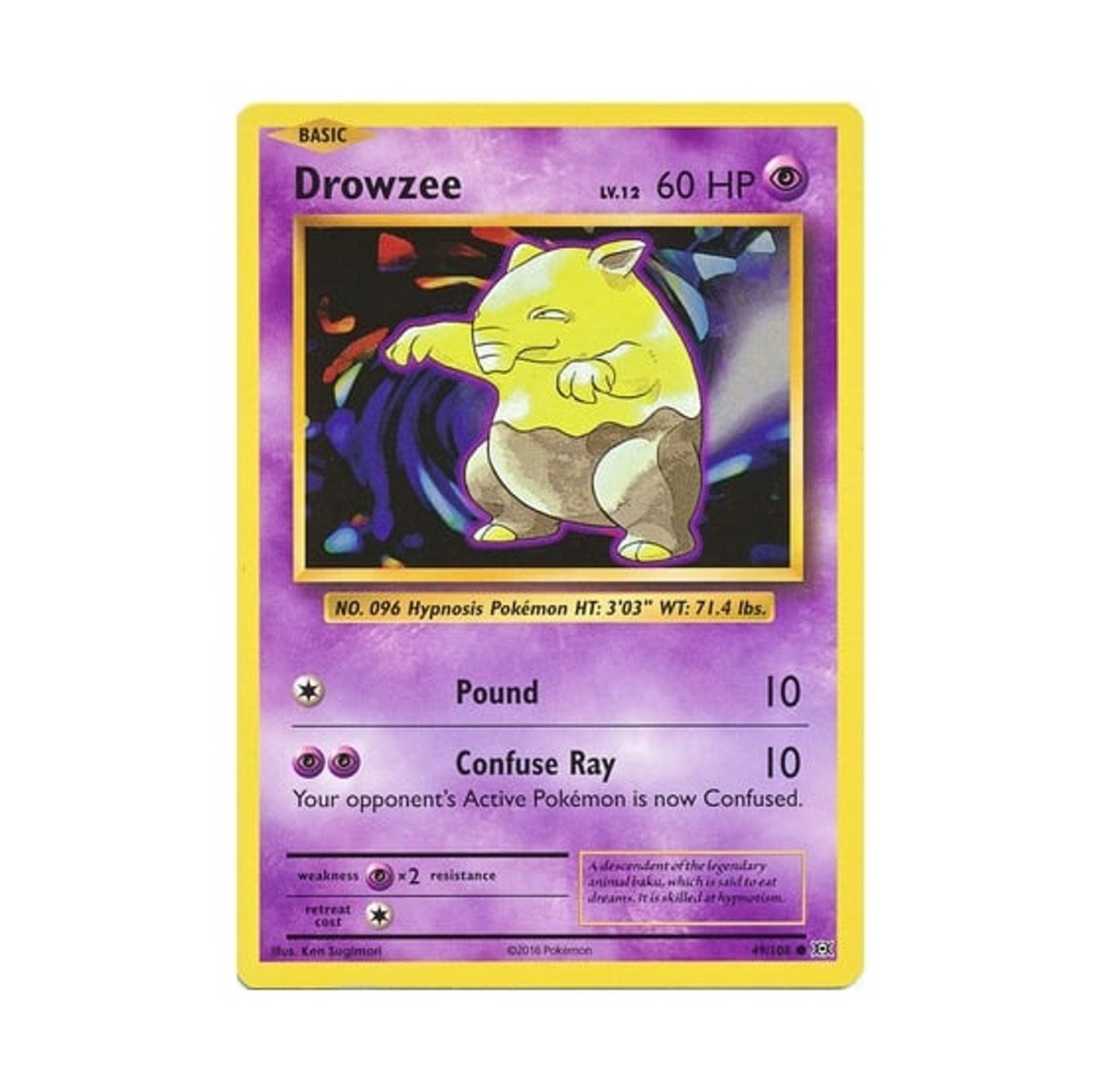 XY Evolutions 049/108 Drowzee Common