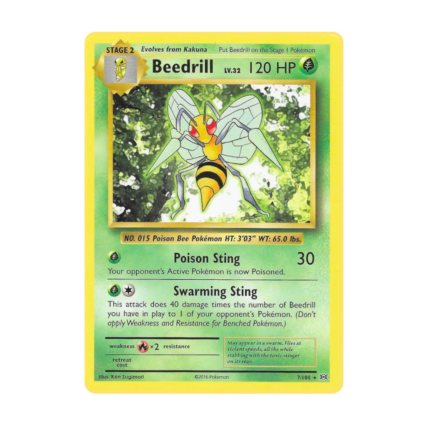 XY Evolutions 007/108 Beedrill Rare