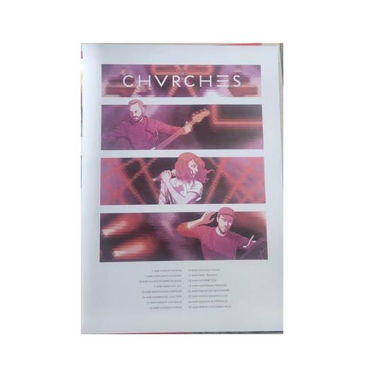 Chvrches 2014 UK Screen Print Tour Poster