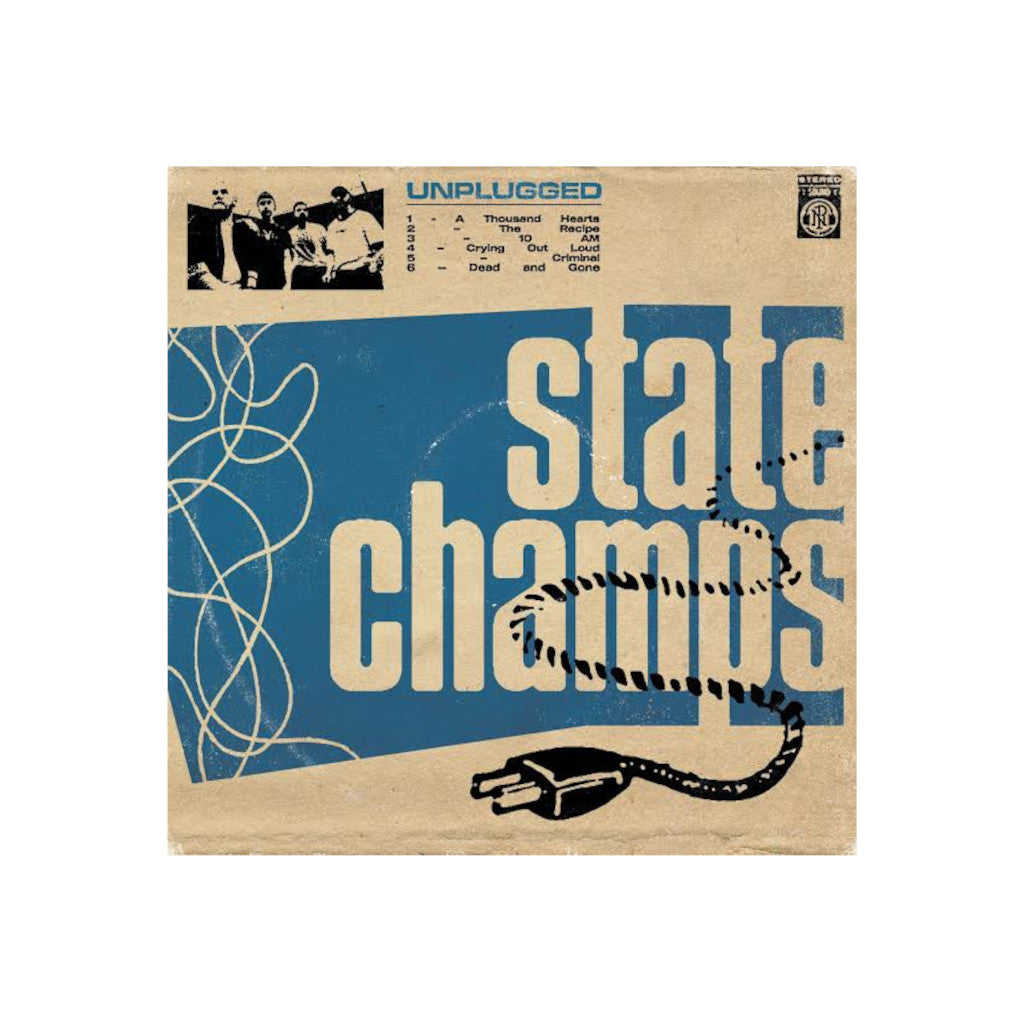 State Champs - Unplugged - Clear W/ Heavy Cyan Blue, Black And Easter Yellow Splatter