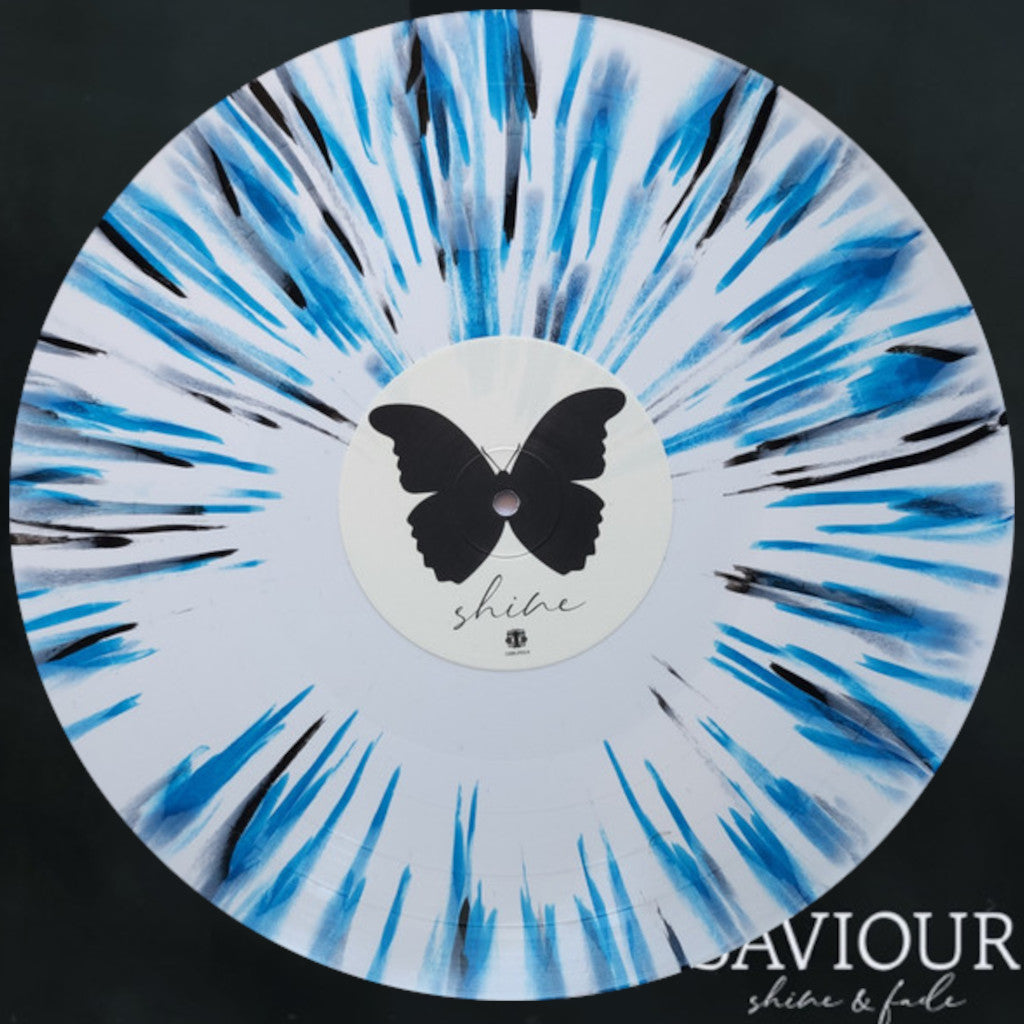 Saviour - Shine and Fade - White w/ Blue and Black Splatter - Seem Split